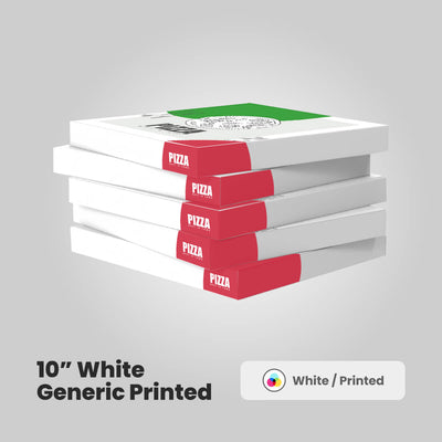 10 inch pizza boxes white printed