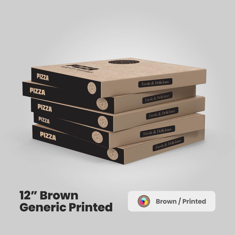 12 inch brown generic printed pizza boxes for sale