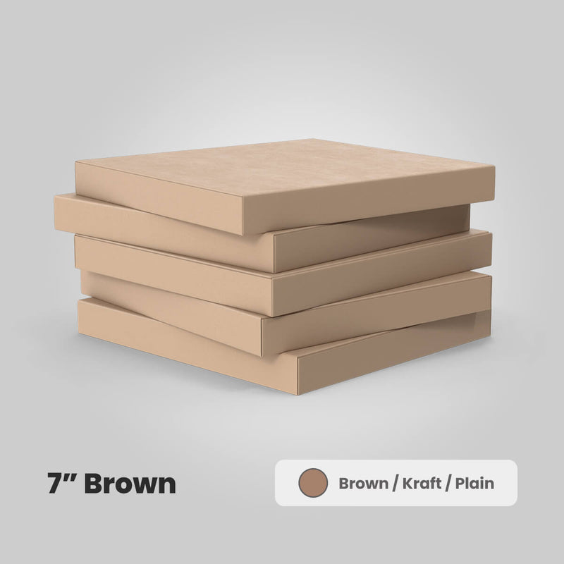 7 inch pizza boxes brown