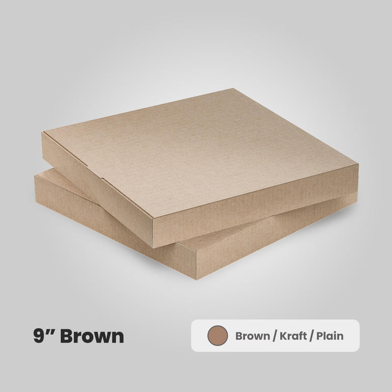 9 inch pizza boxes brown