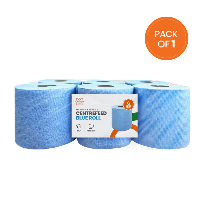Eco Blue Roll Centrefeed 2 Ply Embossed Paper Towel - 250 Sheets