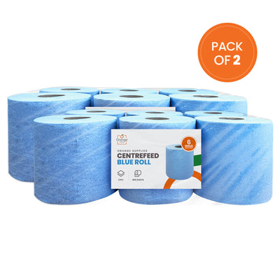 Eco Blue Roll Centrefeed 2 Ply Embossed Paper Towel - 250 Sheets
