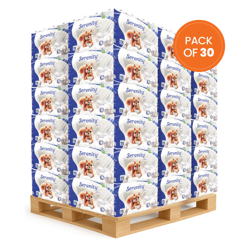 Serenity Soft 3-Ply Quilted Toilet Paper 72 Rolls