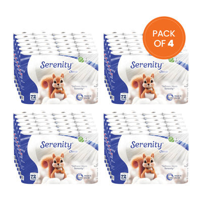 Serenity Soft 3-Ply Quilted Toilet Paper 72 Rolls