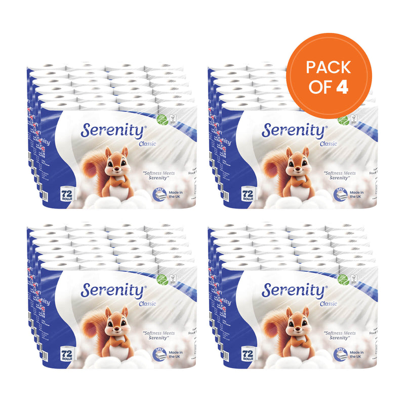Serenity Soft 3-Ply Quilted Toilet Paper 72 Rolls