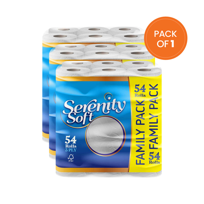 Serenity Soft 3-Ply Quilted Toilet Tissue 54 Rolls