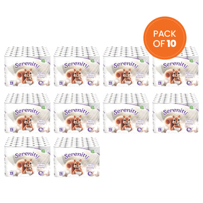 Serenity Soft 3-Ply Quilted Toilet Paper 72 Rolls