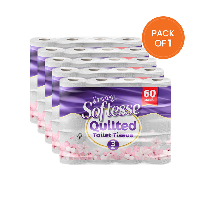 Softesse Quilted Toilet Tissue 60 Rolls