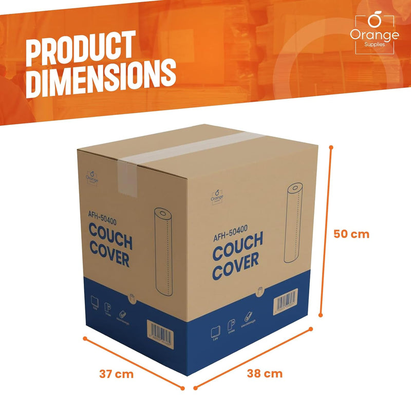Box dimensions for Orange Supplies Couch Cover 9 pack.