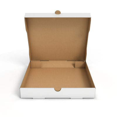 White Pizza Boxes - Orange Packaging UK