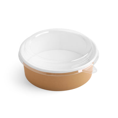 Kraft Salad Bowls + LID - Orange Packaging UK